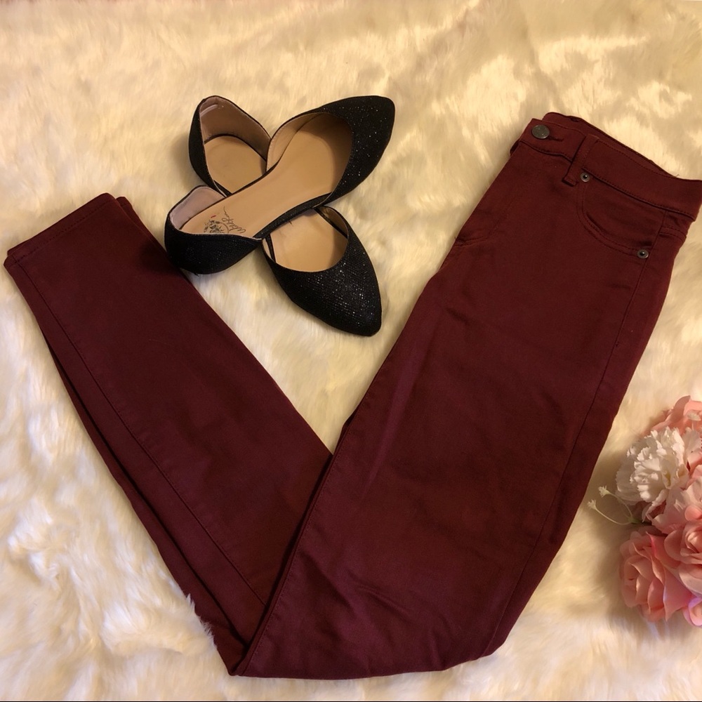 Gap burgundy resolution true Skinny Jeans